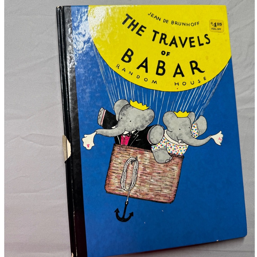 Jean De Brunhoff The Travels of Babar Hardcover 1962 Random House Vintage Book